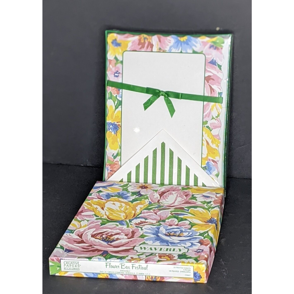 Waverly Writing Paper Stationery Flower Box Festival NEW IN BOX Sealed